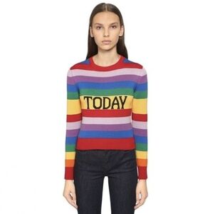 Alberta Ferretti Multicolor Striped Sweater